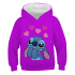 Stitch hoodie - paars